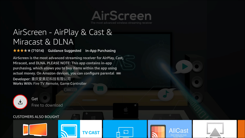 Install AirScreen on Firestick