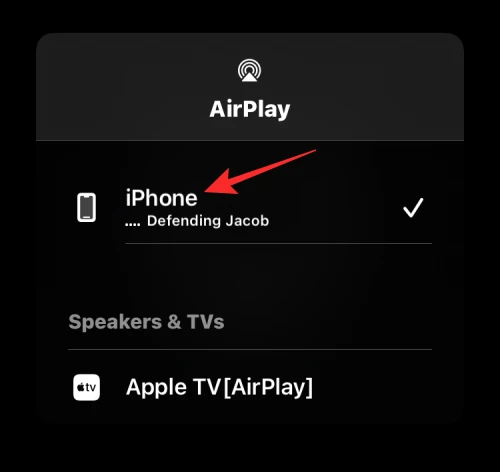 Tap iPhone to disable AirPlay