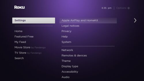 to setup Homekit on Roku Tv