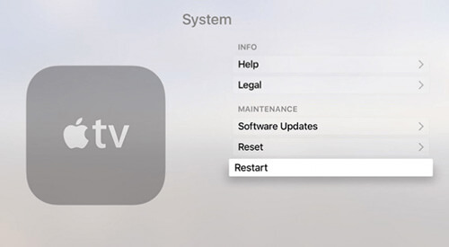 Restart your Apple TV