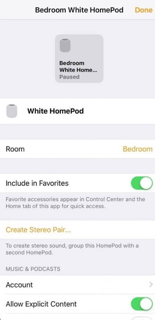 Stereo Pairing HomePods