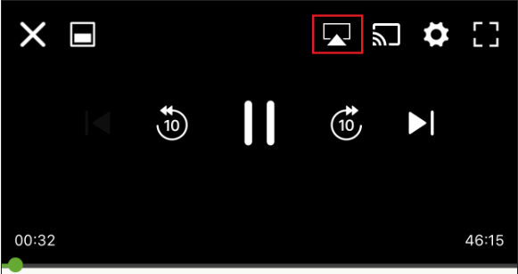 AirPlay icon on Hulu