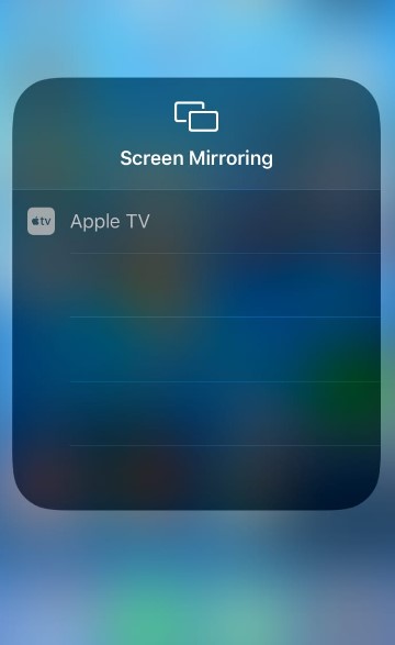 Selecting Apple TV