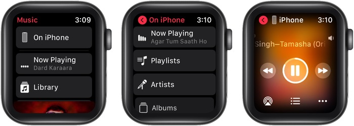 Now Playing on Apple Watch