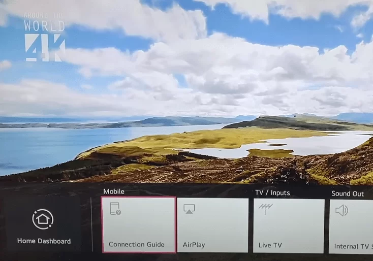 Home Dashboard in LG smart TV
