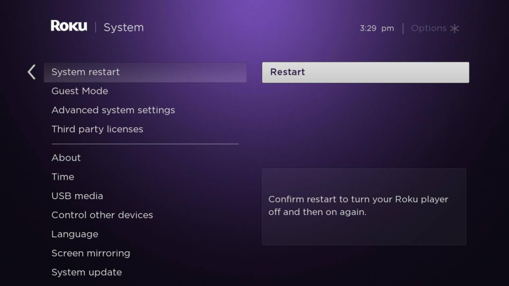 Reset Roku to fix AirPlay not working on Roku