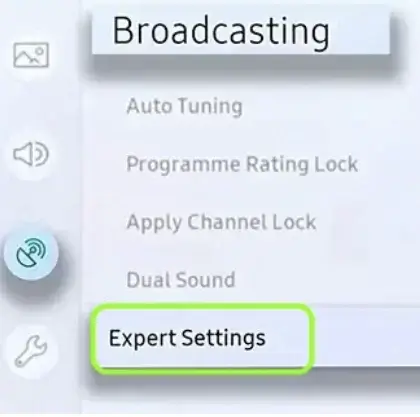 Select Expert Settings option.