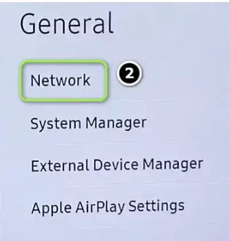 Retry the Network Connectivity, if Airplay is not working on Samsung TV