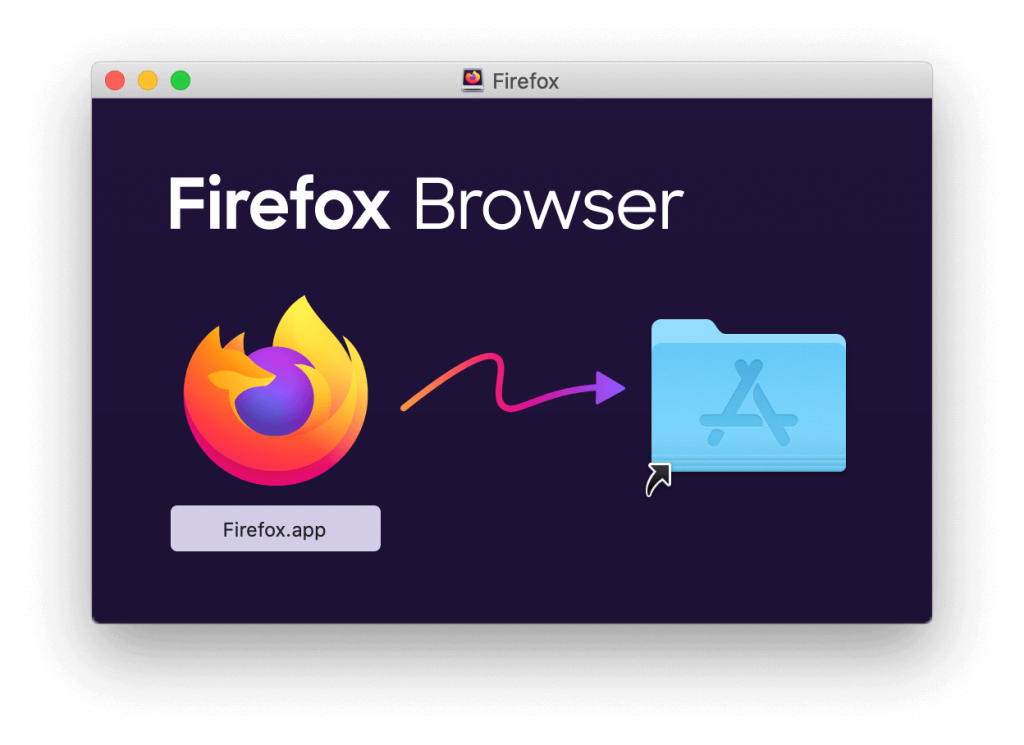 Drag Firefox to Applications folder
