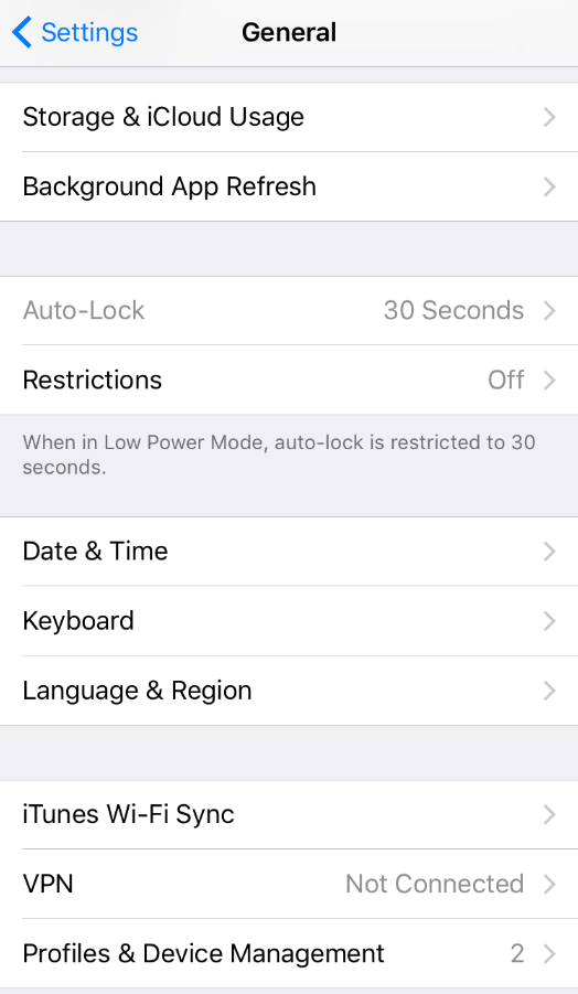 Set Auto-Lock to Never