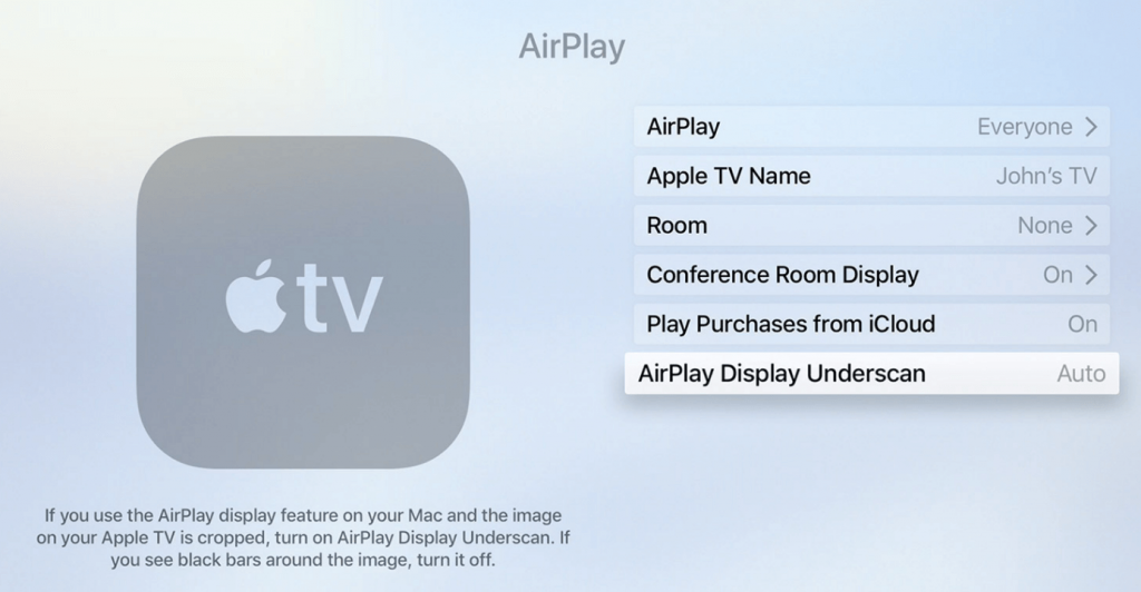 Change screen resolution for AirPlay