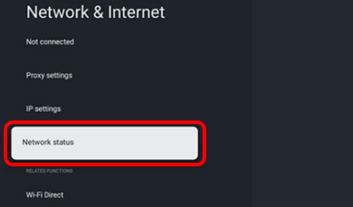 Checking network status to fix AirPlay not working on Sony TV