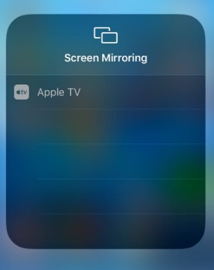 Screen mirroring Pluto TV on Apple TV