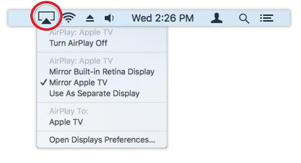 Turn on AirPlay on Mac