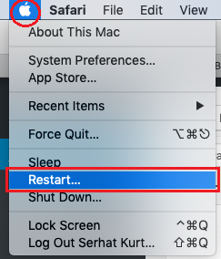 Restart Mac