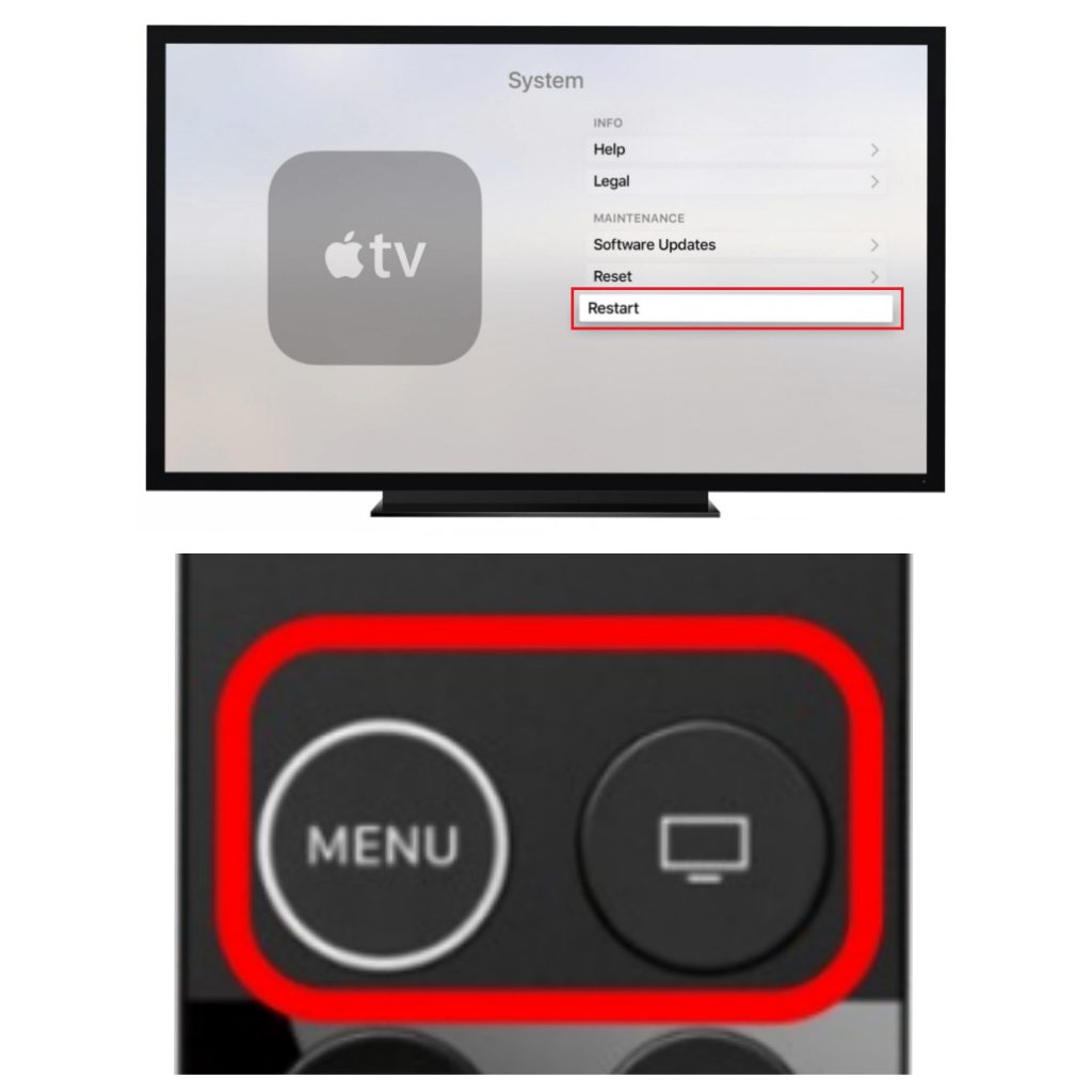 Restart Apple TV