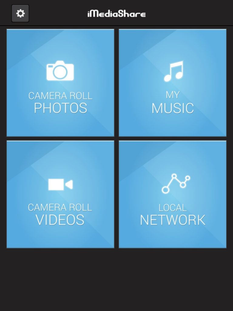 Stay in the iMediaShare home screen until the devices are connected