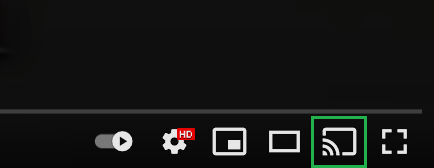 Cast icon on YouTube