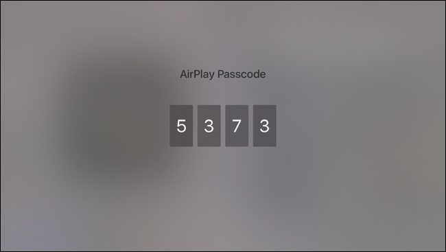 Enter the AirPlay passcode