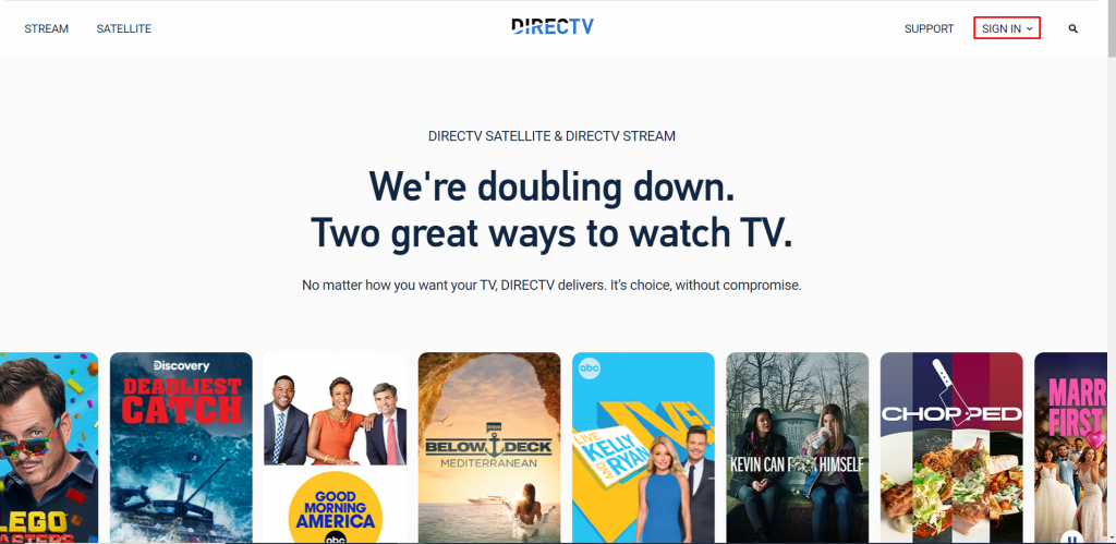 Click the Sign in button to AirPlay  DirecTV
