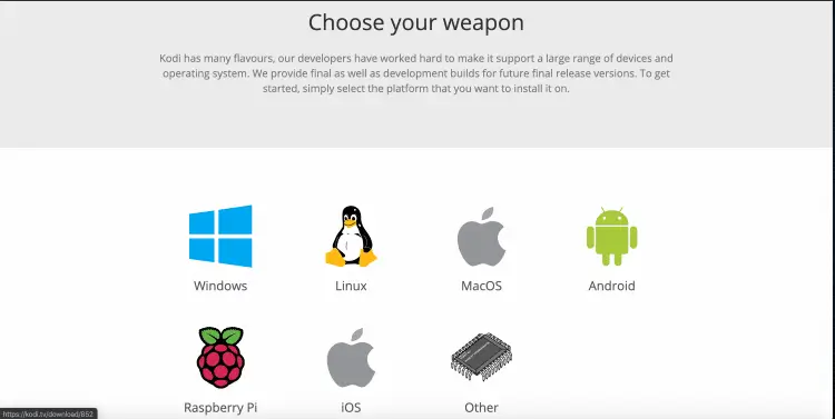 Choose your OS 