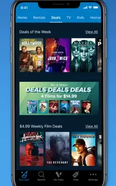 Launch Vudu from your iPhone to AirPlay Vudu on TV