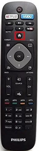 Press Home button - Philips TV Screen Mirroring Not Working