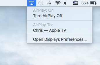 Select the AirPlay icon to Mirror on Toshiba TV 