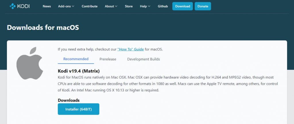 Download Kodi on your Mac