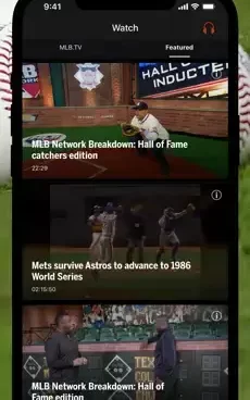 Launch MLB TV app on your iPhone to AirPlay MLB TV on TV