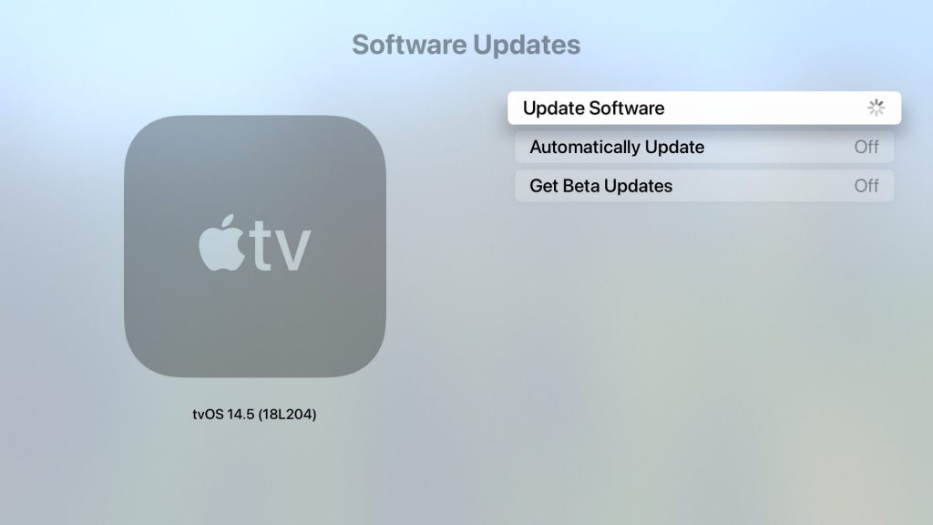 Click Update Software to Improve AirPlay Quality