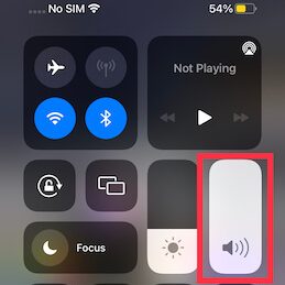 Turn up the volume on iPhone