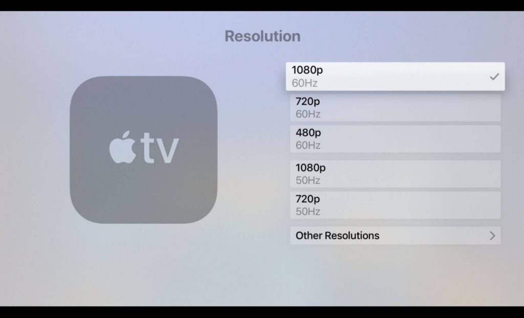 Choose Resolution to Improve AirPlay Quality