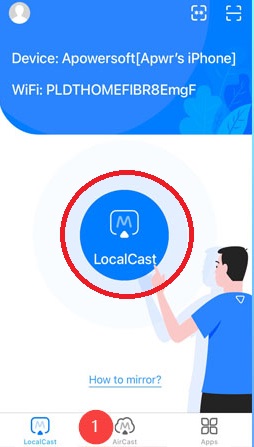 click on the M icon