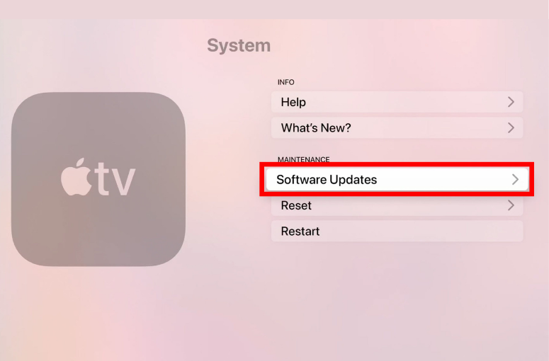 Software Updates on Apple TV 