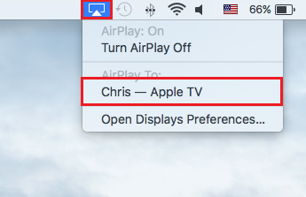 Click the AirPlay icon