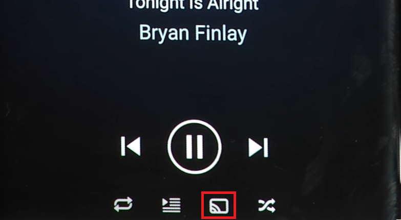 Click the Cast icon to AirPlay Alexa