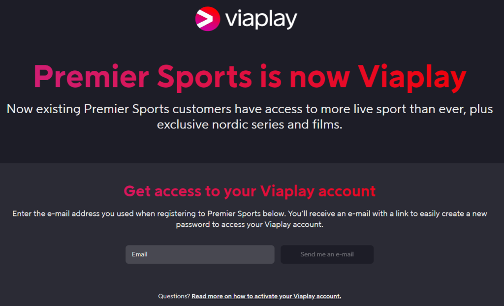 go to the official website of Viaplay