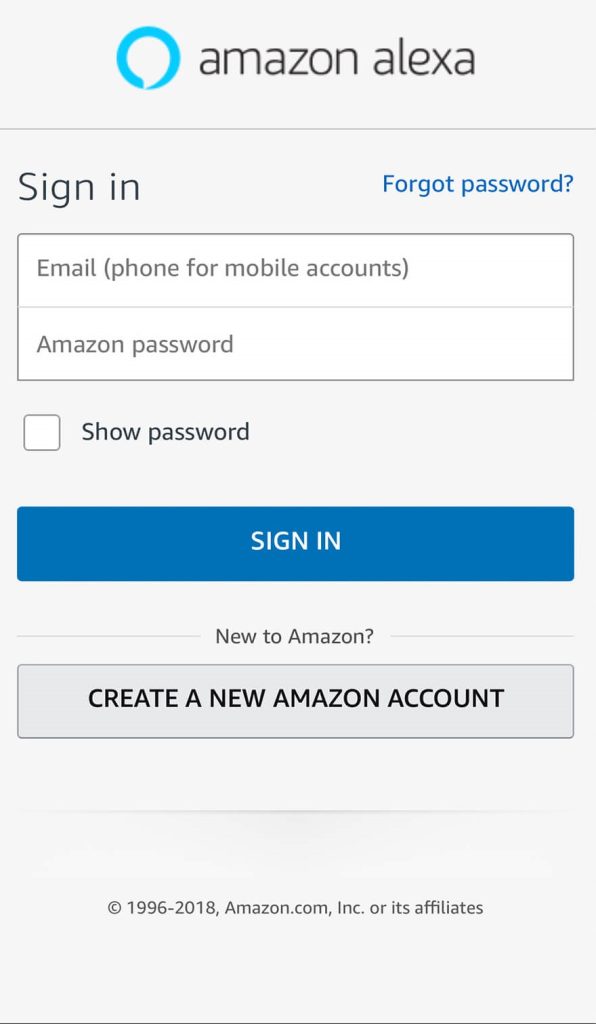 Sign in to your account - AirPlay to Echo Dot