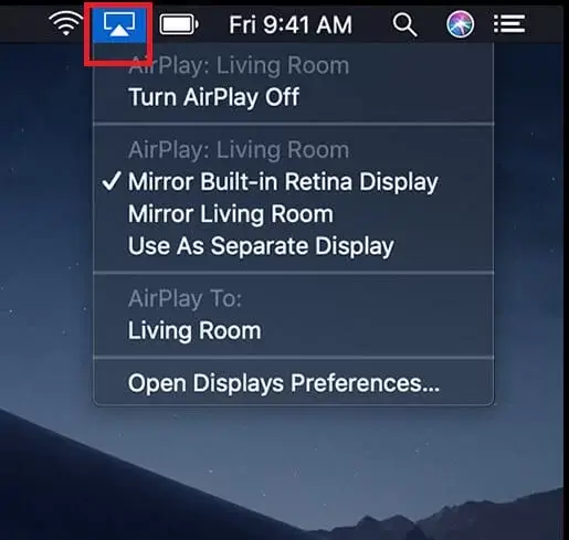 AirPlay from Mac to Panasonic TV