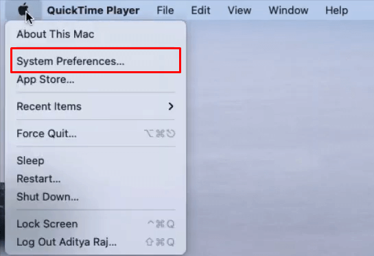 click on the Apple Menu icon > System Preferences