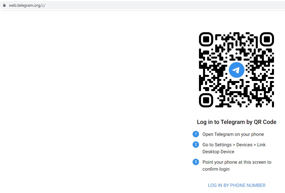 Visit the Official website of Telegram to perform AirPlay