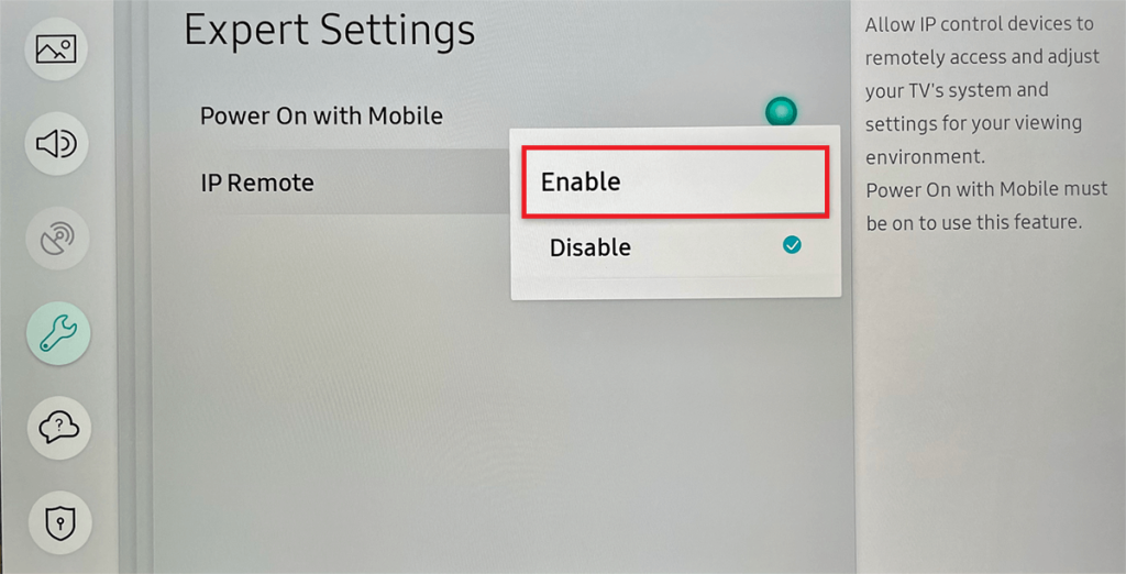 Enable IP Remote