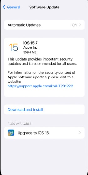 Update iPhone 13 to the latest software to resolve not working issues