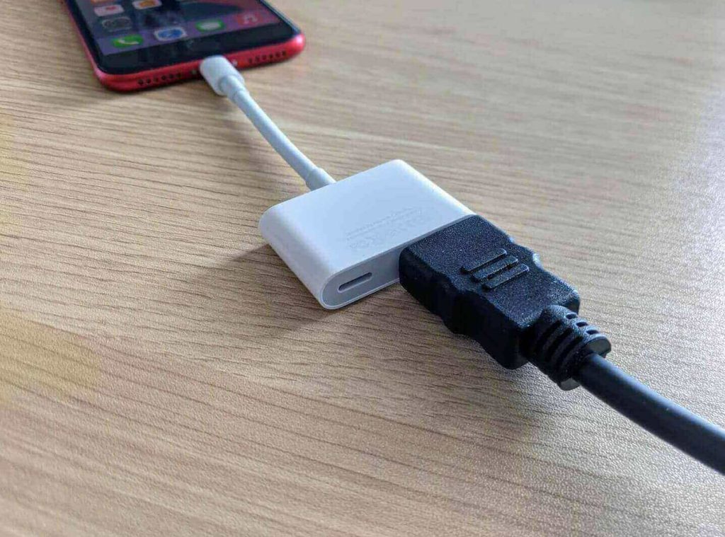 Connect Adapter to iPhone