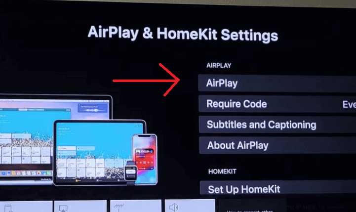 Click on AirPlay