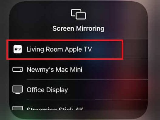  Click on Apple TV