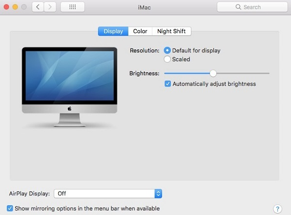 Check mark the Show mirroring options in the menu bar when available