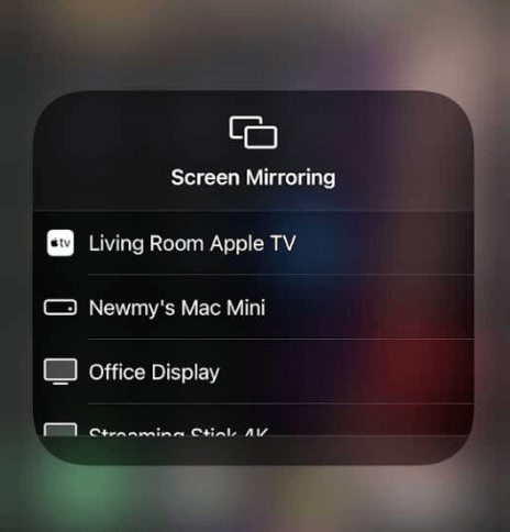 Select your TV from the list of devices