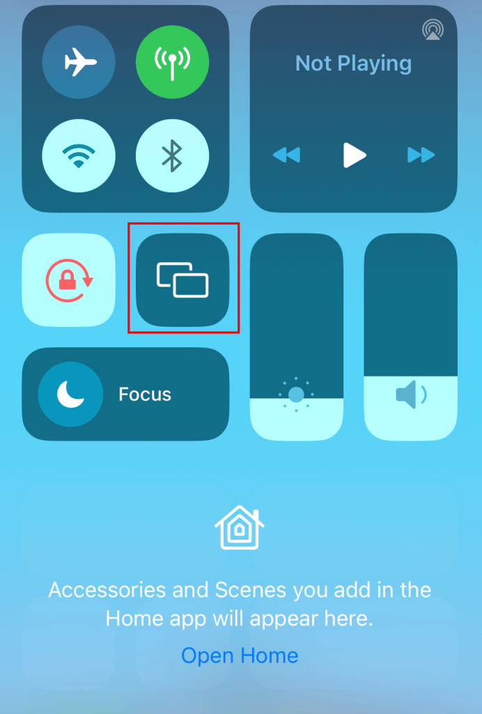 Click Screen mirroring
